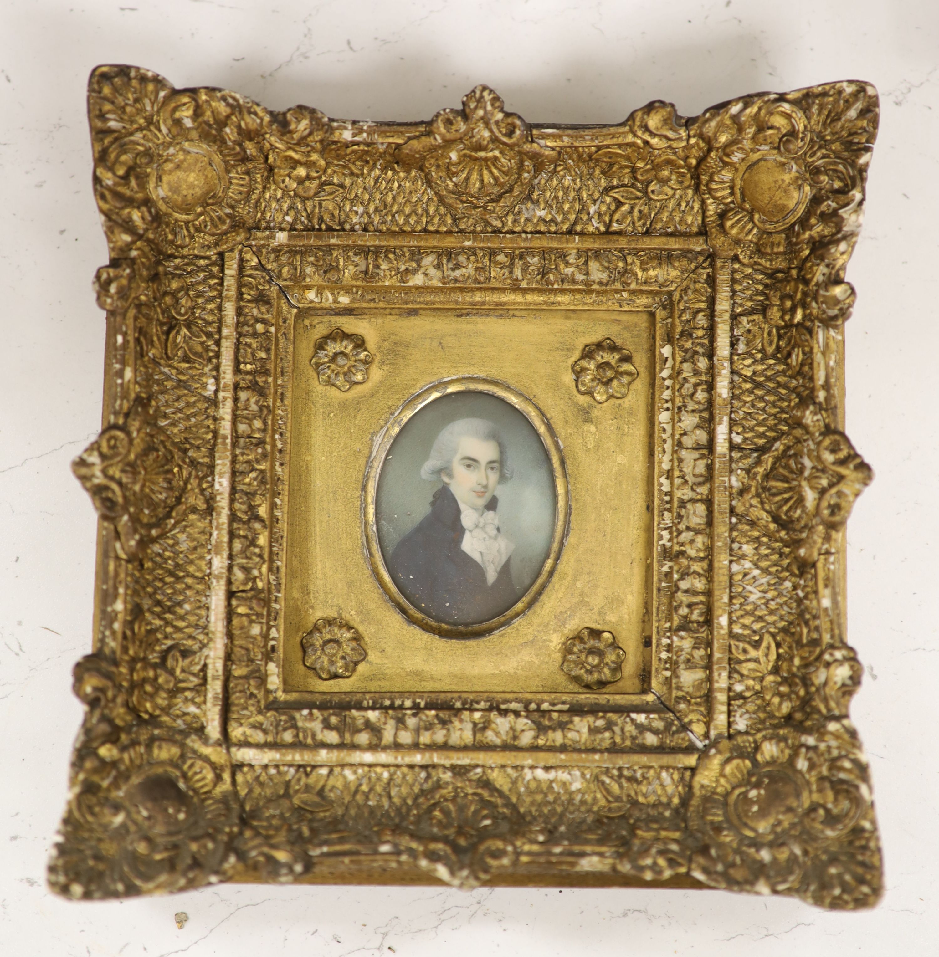 Early 19th century English School, watercolour on ivory, Miniature of John Henry Burges, 6.5 x 5cm